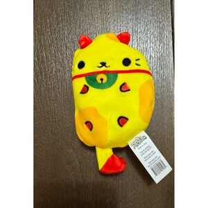 Cats vs Pickles Lucky Cat Yellow Orange Plush Bean Bag Toy Gold Wave CVP1000